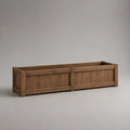 Jardinière rectangulaire en bois de pin massif marron 120 x 40 x 35 cm