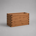 Jardinière rectangulaire en bois massif marron 100 x 40 x 35 cm