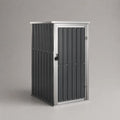 Abri de jardin en acier galvanisé anthracite avec porte simple 150 x 100 x 180 cm